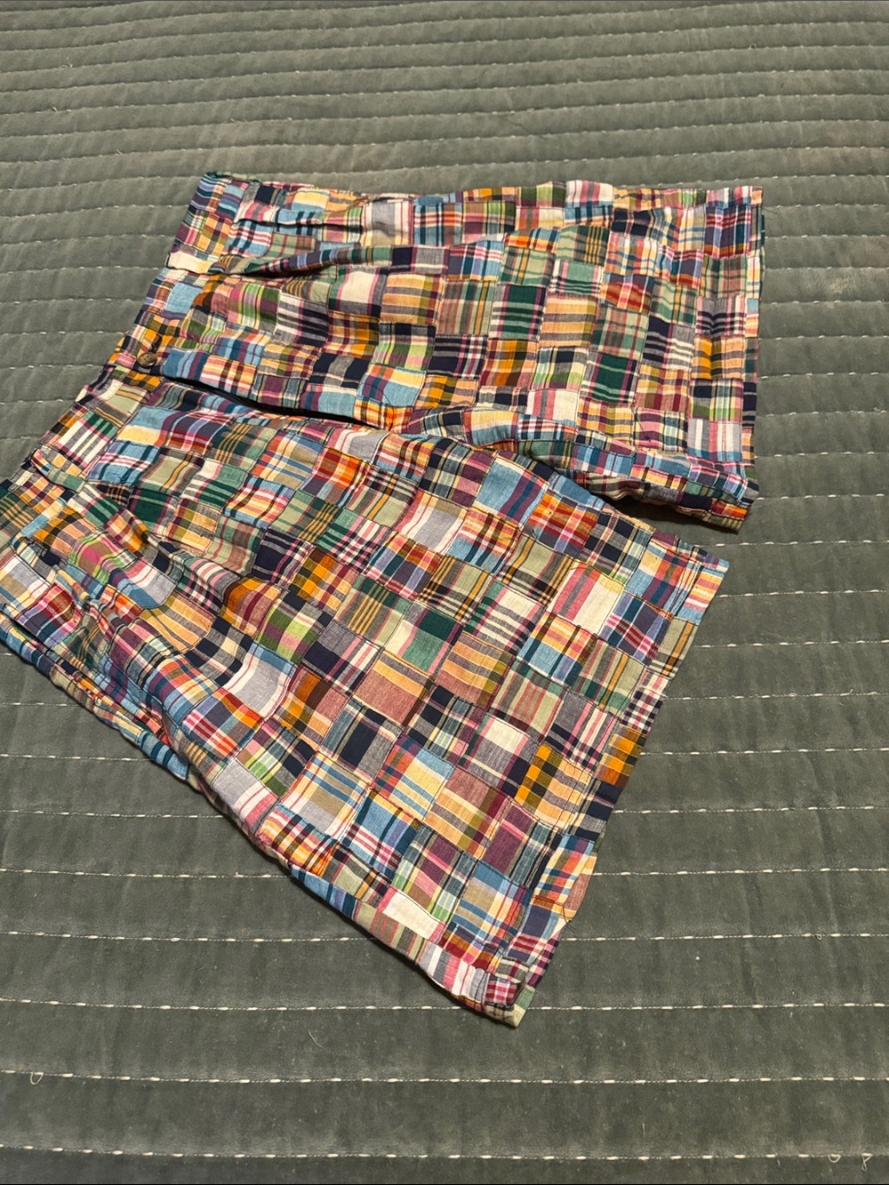 Men's Multicolor Patchwork Plaid Shorts